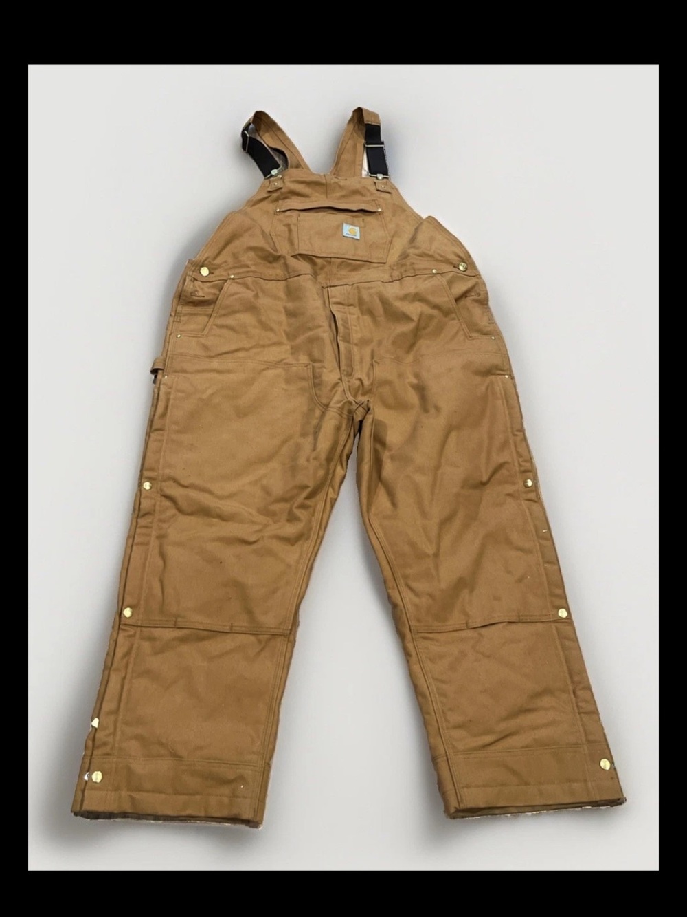 Carhartt Tan Duck Bib Overalls - Men's